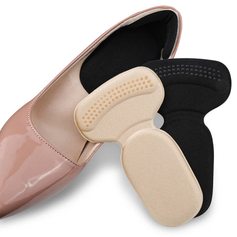 2pcs T-Shape Shoe Heel Insoles Foot Heel Pad Sports Shoes Adjustable Antiwear Feet Inserts Insoles Protector Sticker Insole
