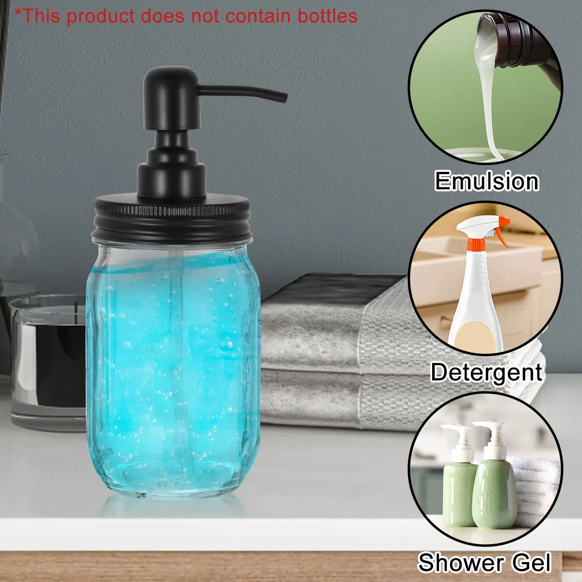 4Pcs Mason Jar Liquid Soap Dispenser Lids With Pumps 304 Stainless Steel Lotion Leakproof Lotion Pump Dispenser Lids Jar Caps