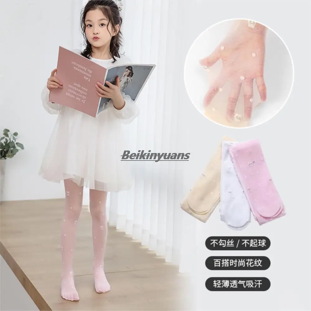 Children's stockings summer new baby tights lovely kitten pantyhose girls tight thin section breathable pantyhose