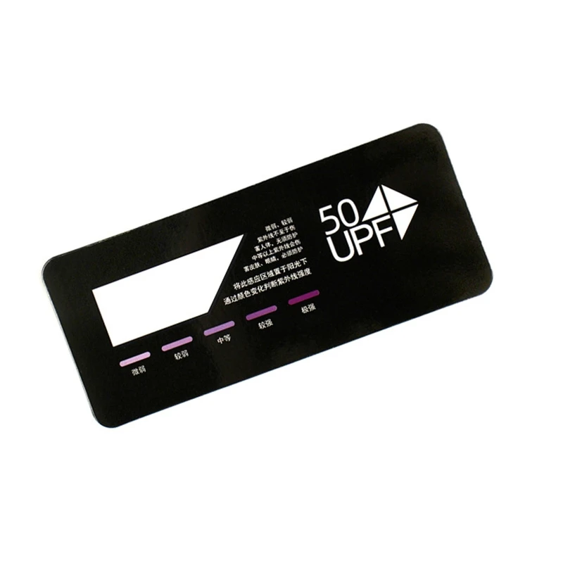 Portable Quick Test UV UV Card UPF50+ Test Card Deepe Color for Stronger Outdoor Sunshine Testing uv test card