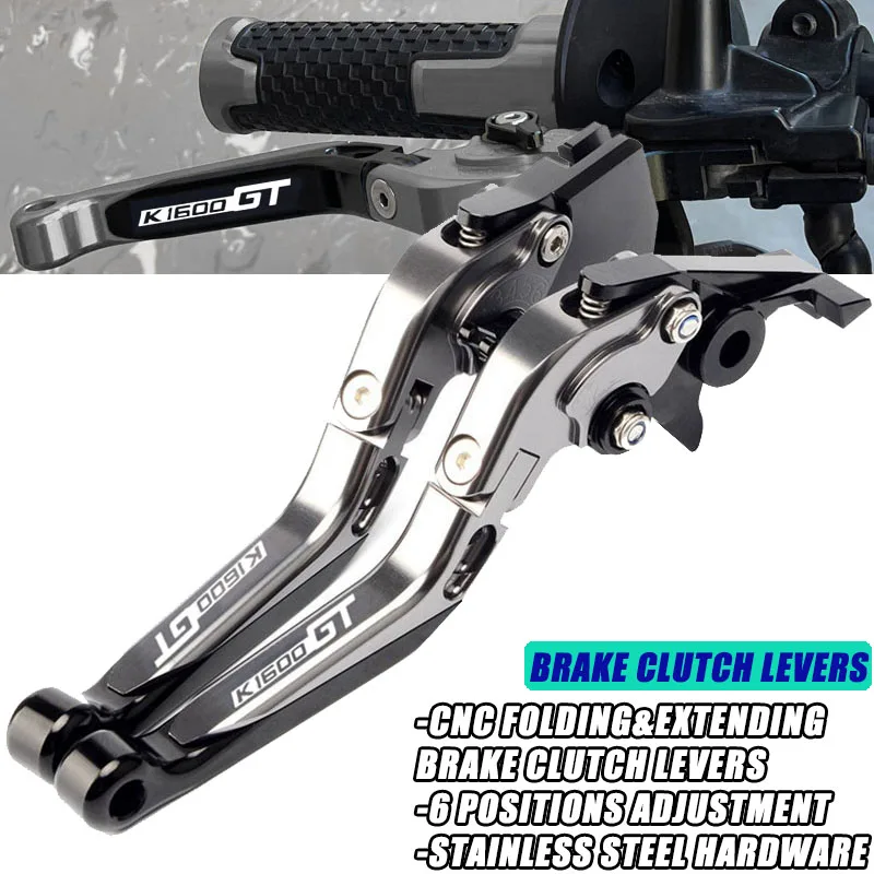Brake & Clutch Levers Set – Black Aluminum For BMW K1600GT, K1600GTL, R900RT, R1200RT