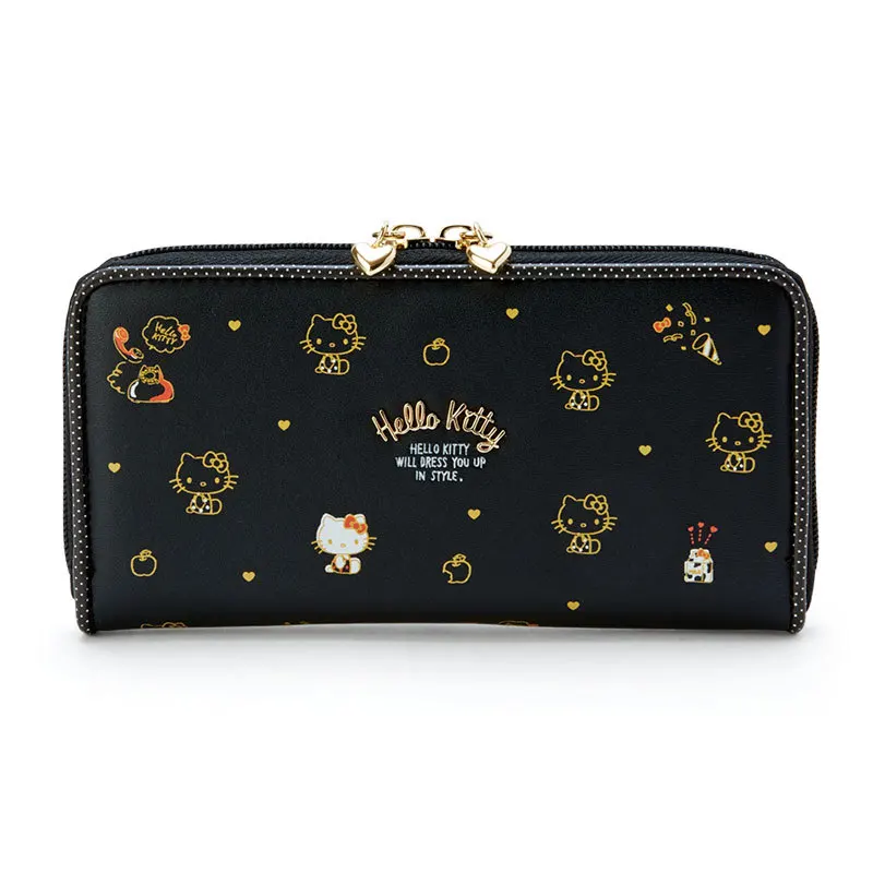 

Sanrio Hellokitty Mymelody Kuromi Cinnamoroll мультяшный кошелек искусственный Аниме Новый женский длинный кошелек Kawaii Girl кошелек с сердцем