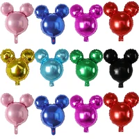 10pcs Mickey Minnie Mouse Head Aluminum Foil Balloon Baby Shower Birthday Party Decoration Kids Toys Supplies Air Globos