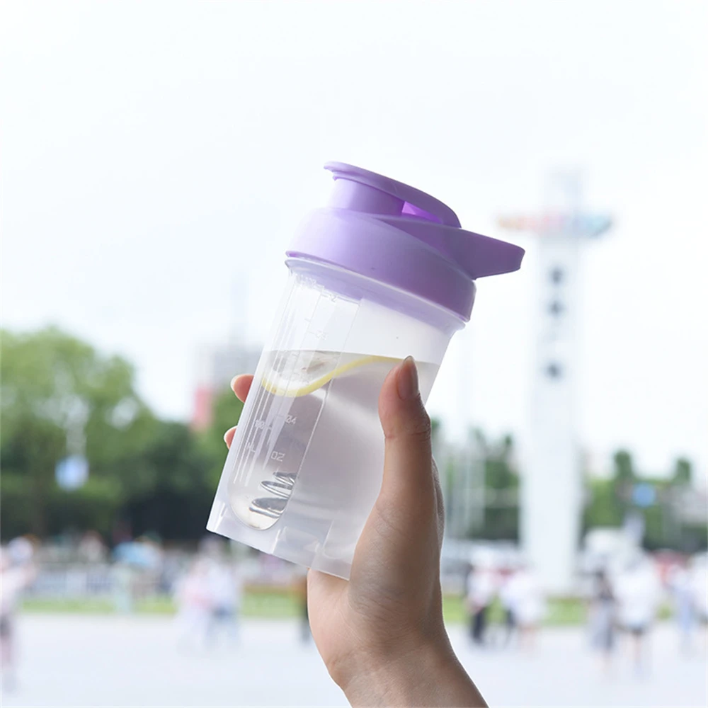 300ML Blender Shaker Bottle with Stainless Ball BPA Free Plastic Protein Shakes Leakproof for Powder Workout Gym Sport