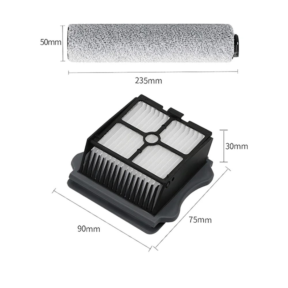 Kit Entretien Ifloor 3 Kit Rouleaux Brosse + Filtres Pour Tineco Floor One S3 Et IFloor 3 - 2 Pièces Chacun Rouleaux Brosse Tineco