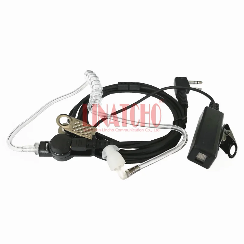 Good Quality Acoustic Air Tube Radio Walkie Talkie Earphone Earplug with Professional PTT Microphone