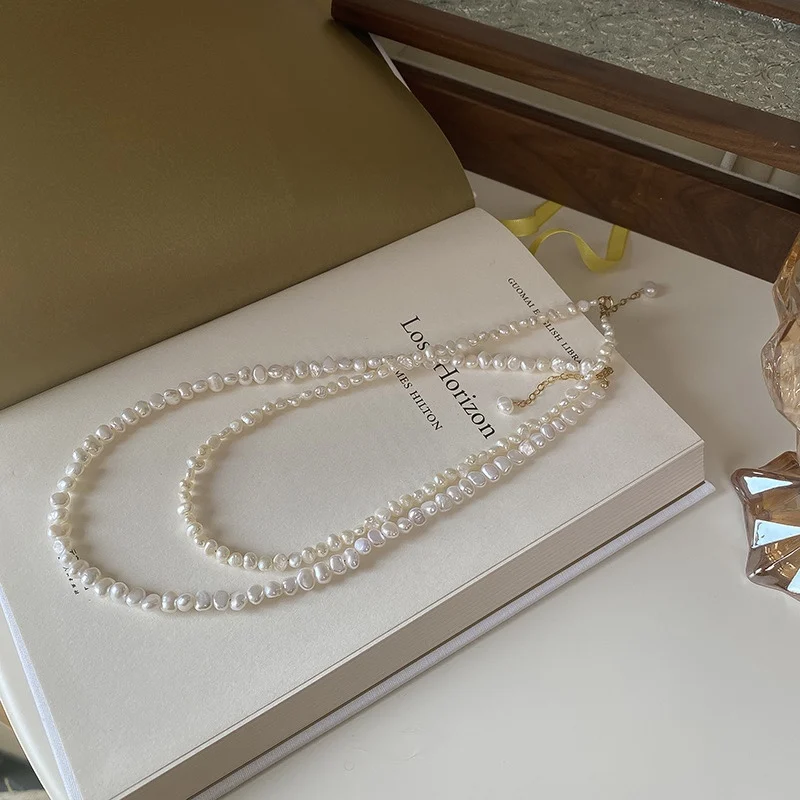 

Новинка 2022, модное ожерелье до ключицы в французском стиле с барочным жемчугом, Женская цепочка на воротник, свадебное ожерелье-чокер из бисера, подарочное ювелирное изделие