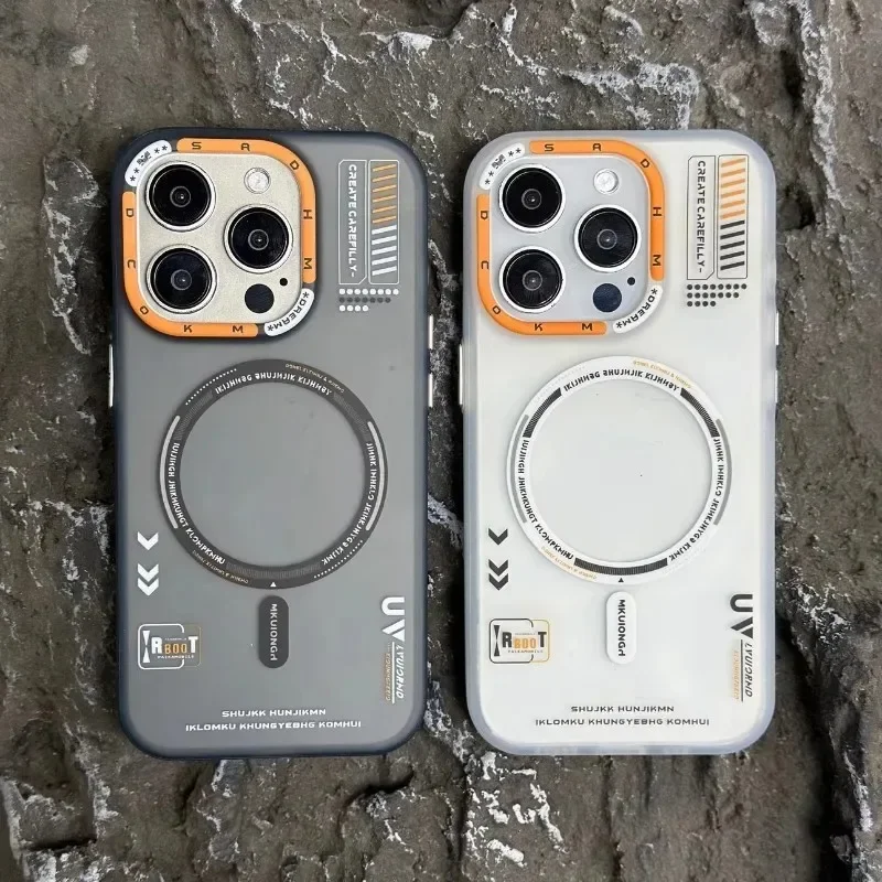Luxuriöse Magnetische Transparente Handyhülle für iPhone 17 18 Pro Max 16 13 14 15 18 Pro Kabelloses Laden Mattierte Schutzhülle für Magsafe – Detail 1