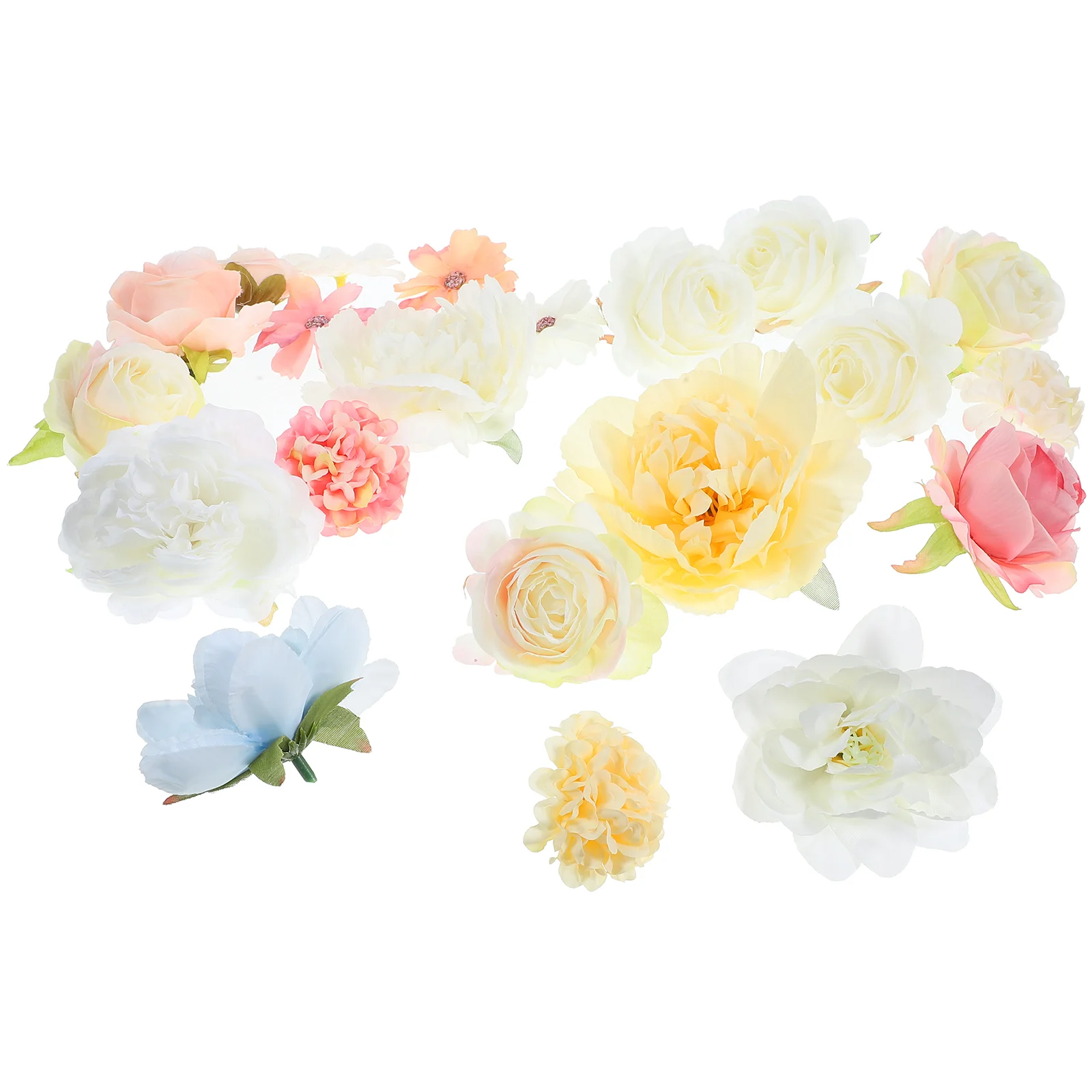 

21pcs Artificial Flower Decorations Diy Fake Flower Headband Making Fake Flower Silk Flower for Handcraft