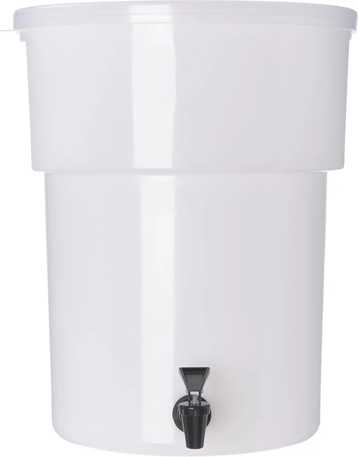 FoodService Products Round Beverage Dispenser Drink Dispenser with Spigot for Catering, Plastic, 5 Gallons, White 2