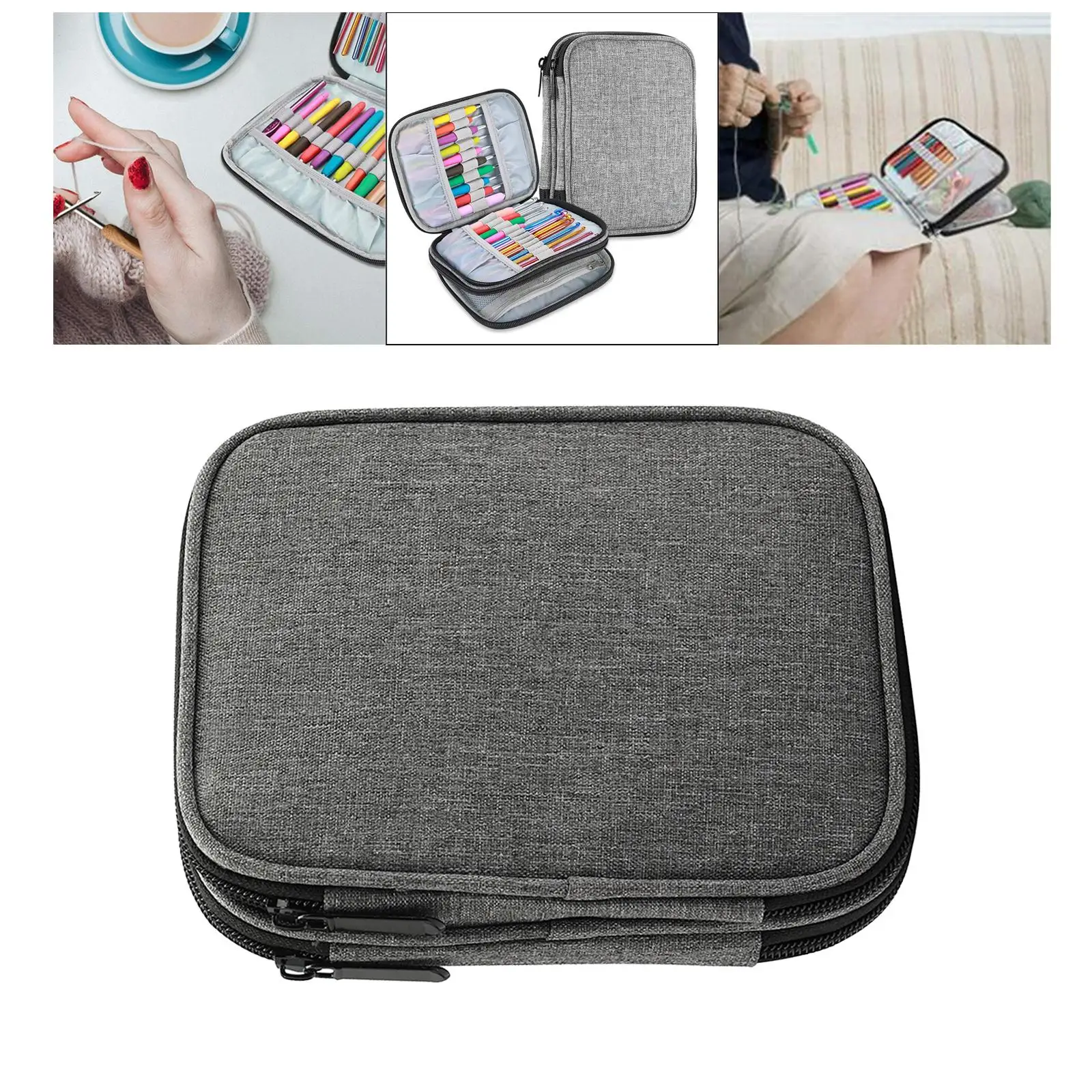 Portable Organizer Case Bag for Circular Knitting Needles Crochet Hooks Oxford fabric Durable Storage Bags for Sewing Tool knitting tool organizer