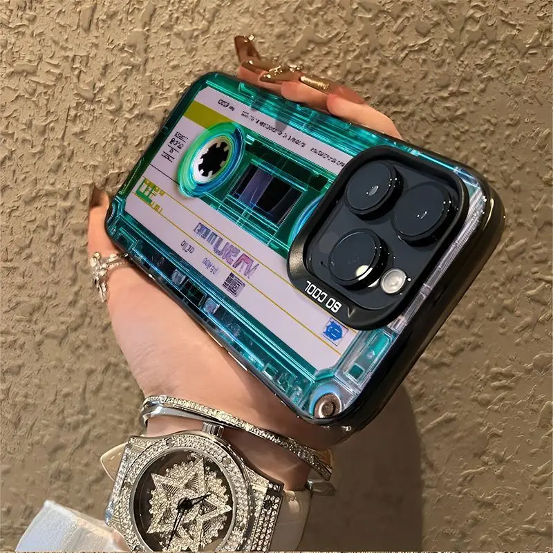 Retro Cassette Tape Design Shockproof Phone Case
