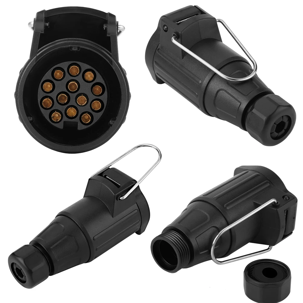 Trailer Plug Adapter Trailer Plug Connector 12V 13 Pin Plastic Trailer Plug Socket Wiring Connector Adapter for Caravan Towbar Towing trailer plug adapter trailer socket trailer plug socket trailer plug towing adapter towing adaptor