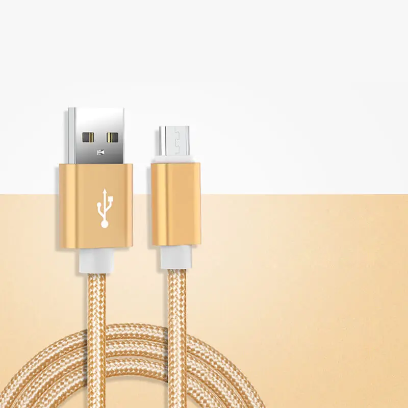 Premium Nylon Braided Micro USB Charger - Quick Charge Cable, Multiple Colors & Lengths