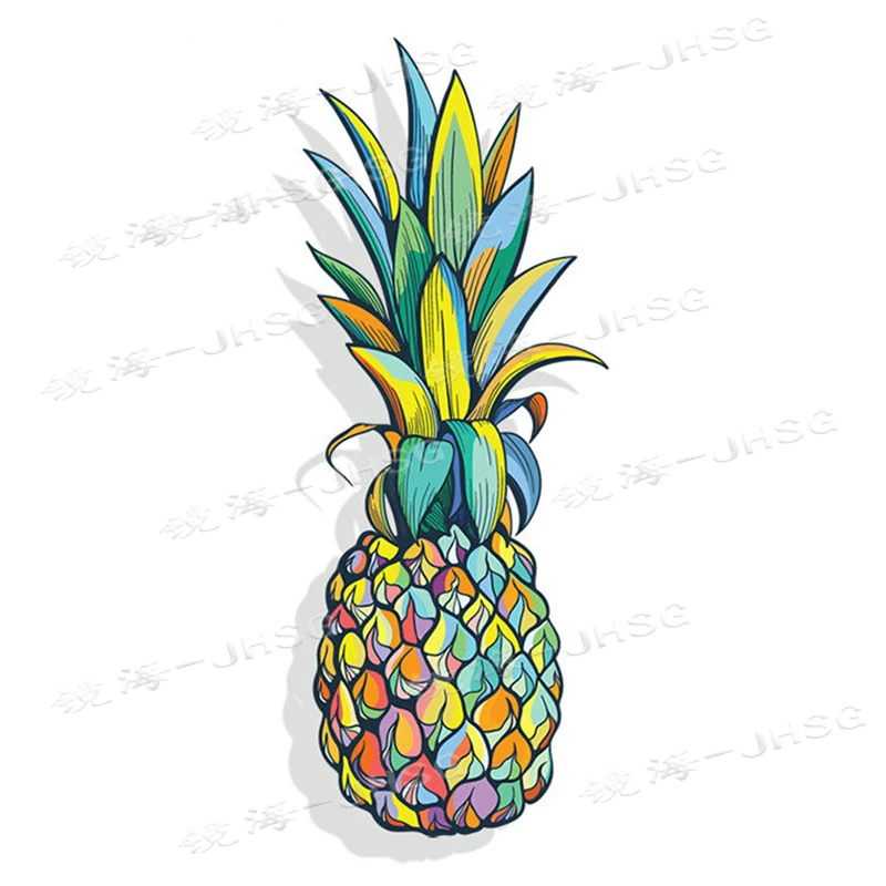 

Colorful Pineapple Car Stickers Car Motorcycle Exterior Decorative Accessories Reflective Vinyl Decals Waterproof PVC