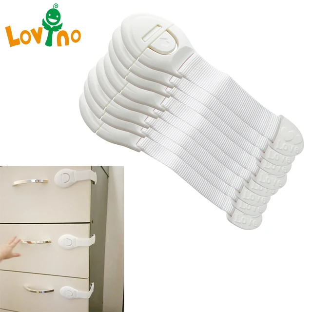 Protection de verrouillage d'armoire en plastique pour enfants