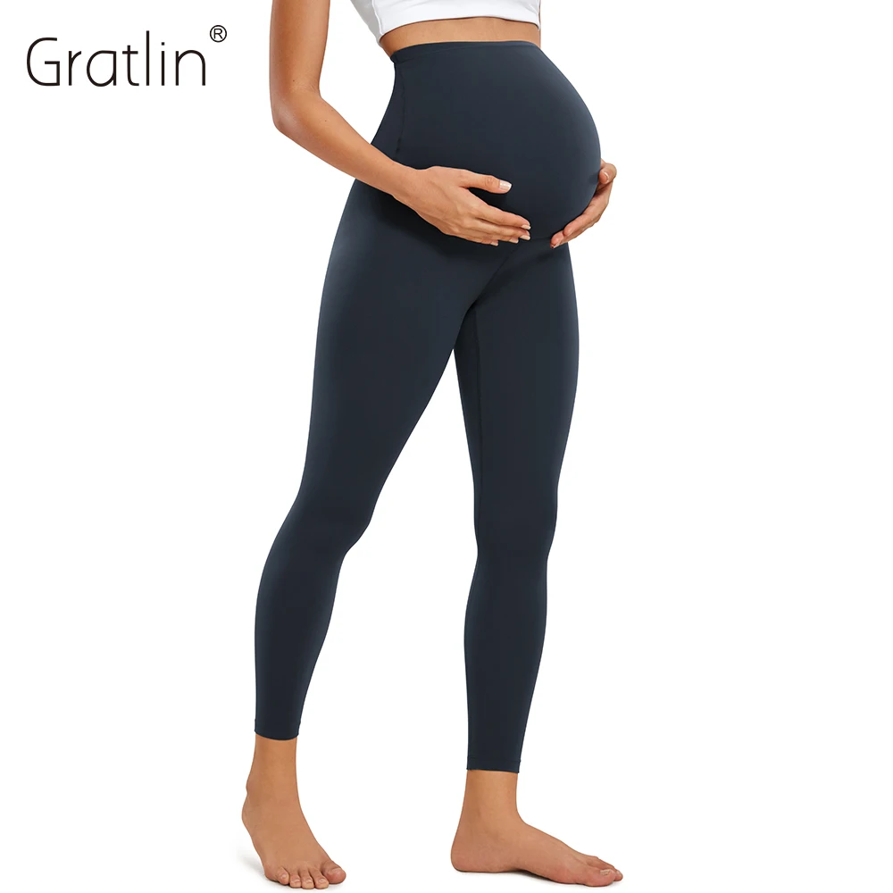 Women's Maternity Leggings 25" Butterluxe Over The Belly Buttery Soft Workout Activewear Yoga Pregnancy Pants Sport