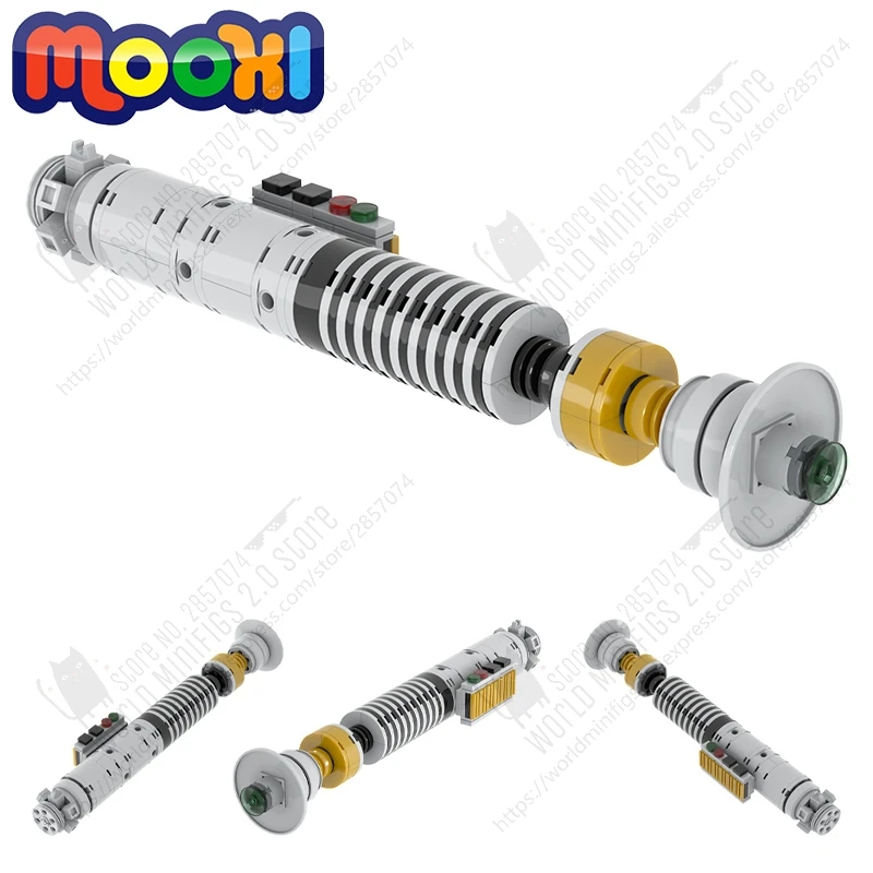 MOC0052 DIY 그린 레이저 라이트소드 조립 블록, 창의적인 영화 시리즈,..