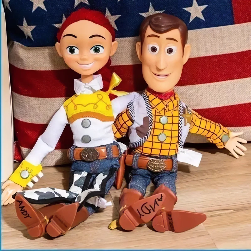 In Stock Pixar Toy Story5 40cm Woody Action Figures English Sound Character Doll Cloth Cowboy Movie Merchandise Collection Gifts - 4