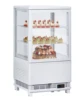 Commercial Cake Display Refrigerator 2.1 Cu.FT Single-Door Merchandiser with Interior LED Lighting Double-Layered Glass Countert 1
