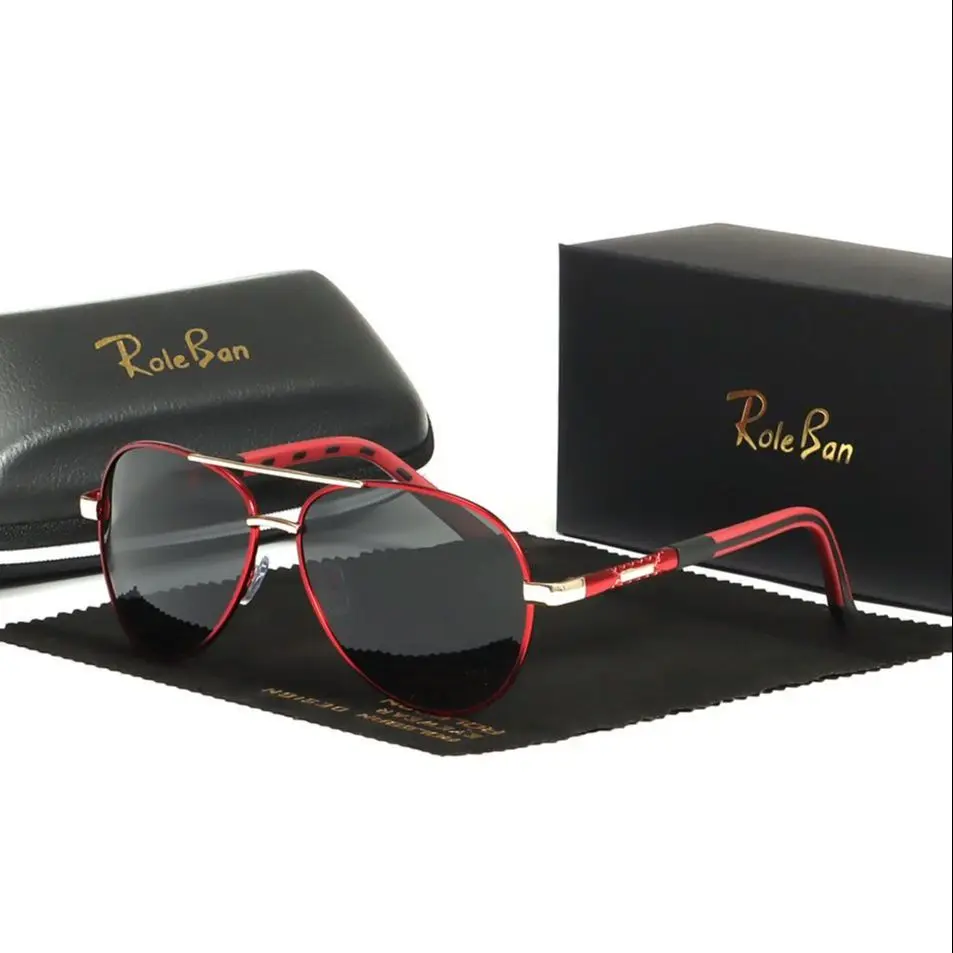 

High Quality Mens Polarized Sunglasses Classic Pilot Sun Glasses Anti-Reflective Coating Lens Alloy Frame Driving Sunglass Bans