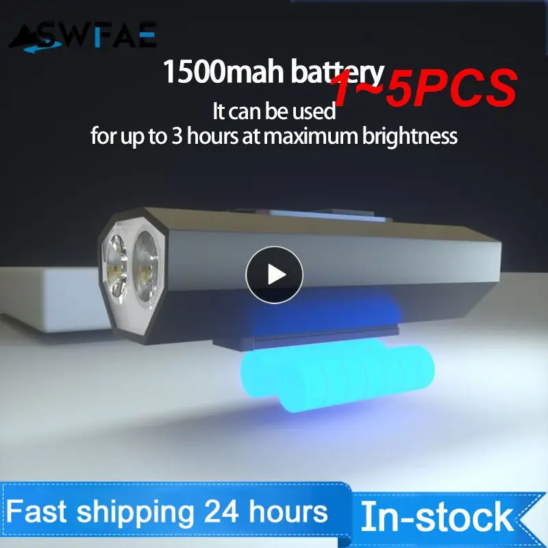 

1~5PCS 1000 Lumen LED Bike Light Front Type-C USB Rechargeable Lamp Cycling Headlight Mountain Road lantern Bike