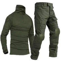 Paintball Work Clothing Shooting Uniform Tactical Camouflage Shirts Cargo Knee Pads Pants Suits