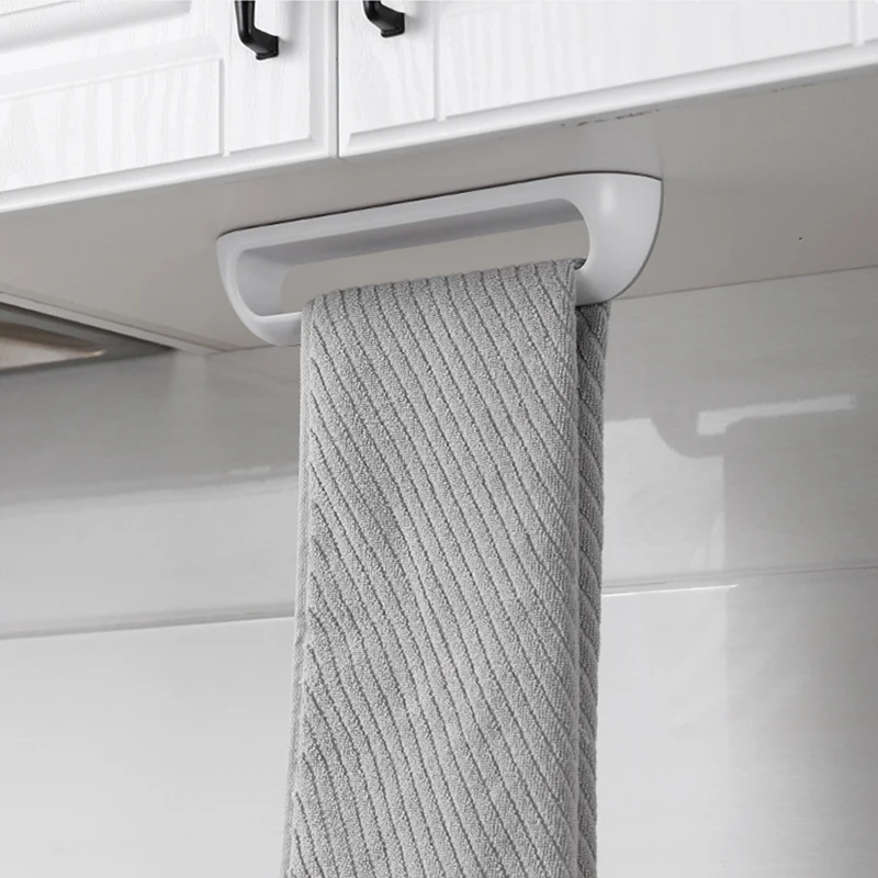Household Non-perforated Bathroom Towel Rack Creative Seamless Wall-mounted Slippers Rack Kitchen High-quality Towel