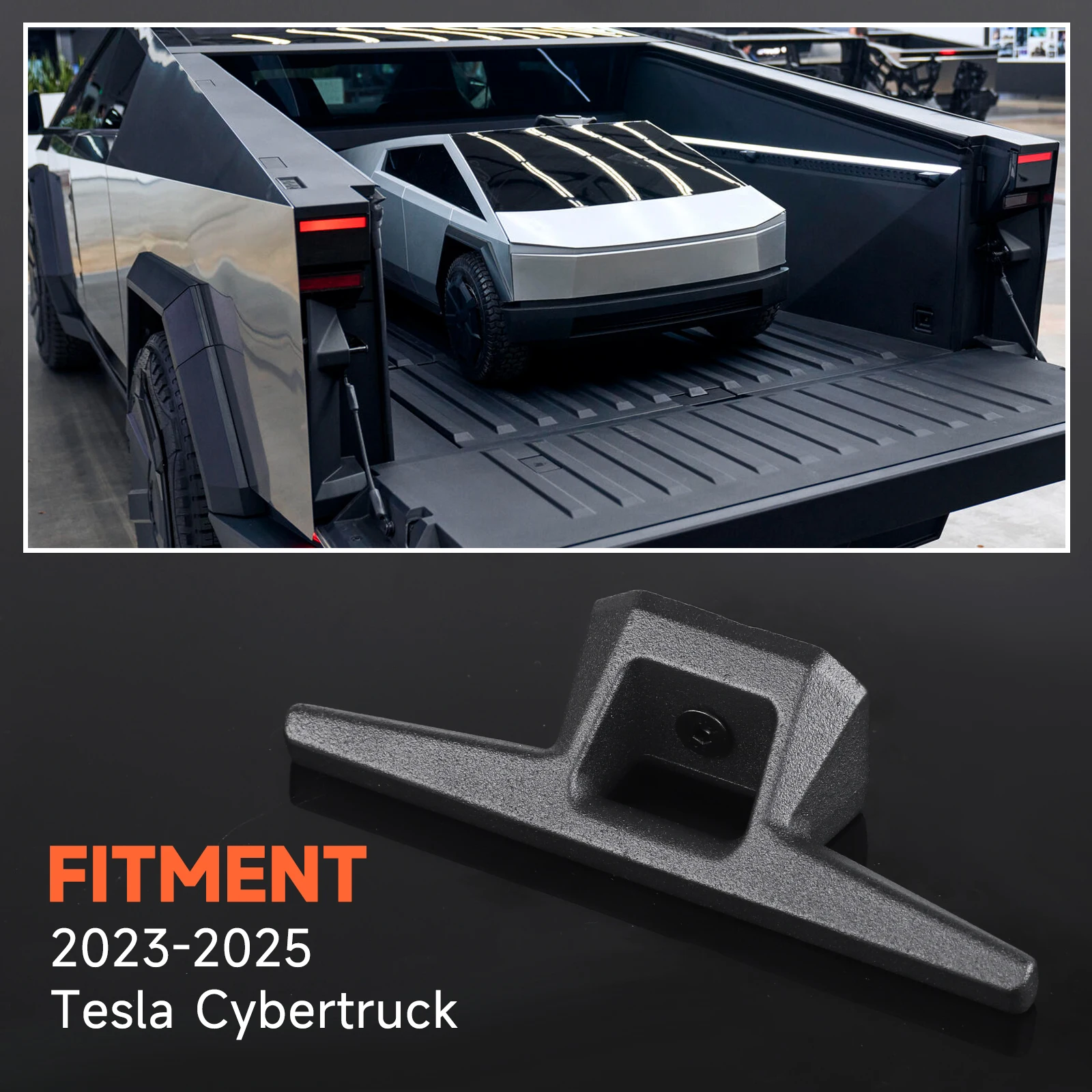 For Tesla Cybertruck Accessories 2023-25 Rear Bucket Rail Hook Fastener  Steel Track Cleat Hook Fixed Nail Cyber truck carnival - AliExpress, image size:1600x1600