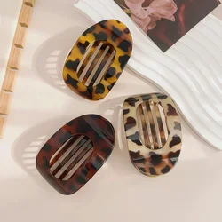 Leopard Matte Curved Hair Claw Clip for Women - Acrylic Styling Accessory (S5 - 3pcs Leopard)