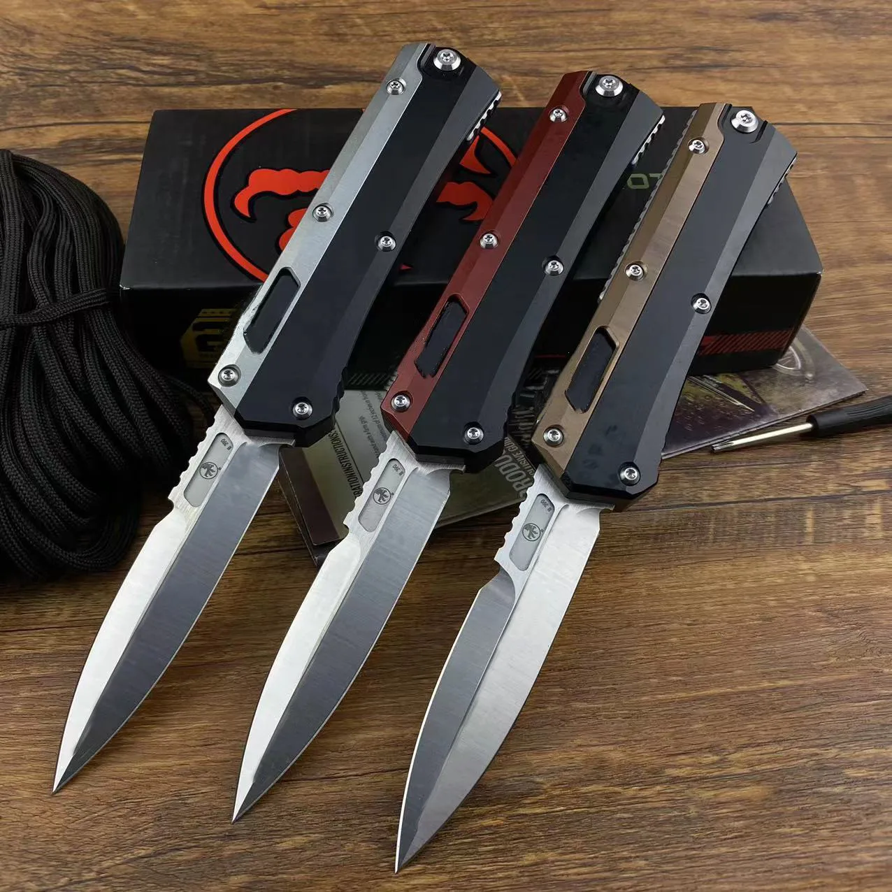 

Glykon Micro OTF T6061 Aluminum Rescue EDC Self Defense Military Tactical Folding Knife Hunting Fishing Xmas Gift Tool