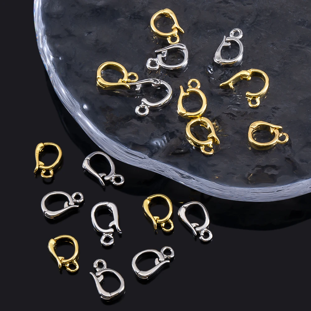 2/5/8 Stück 18K Vergoldete Ösen mit Scharnier für DIY-Halsketten, Anhänger, Charms, Verschlüsse, Schmuckherstellungsmaterialien – Detail 6