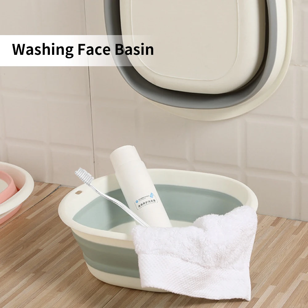 Portable Folding Basin Dirty Clothes Storage Underwear Cleaning Kitchen Sink Washing Basin Laundry Tub Baignoire Pliable Massage