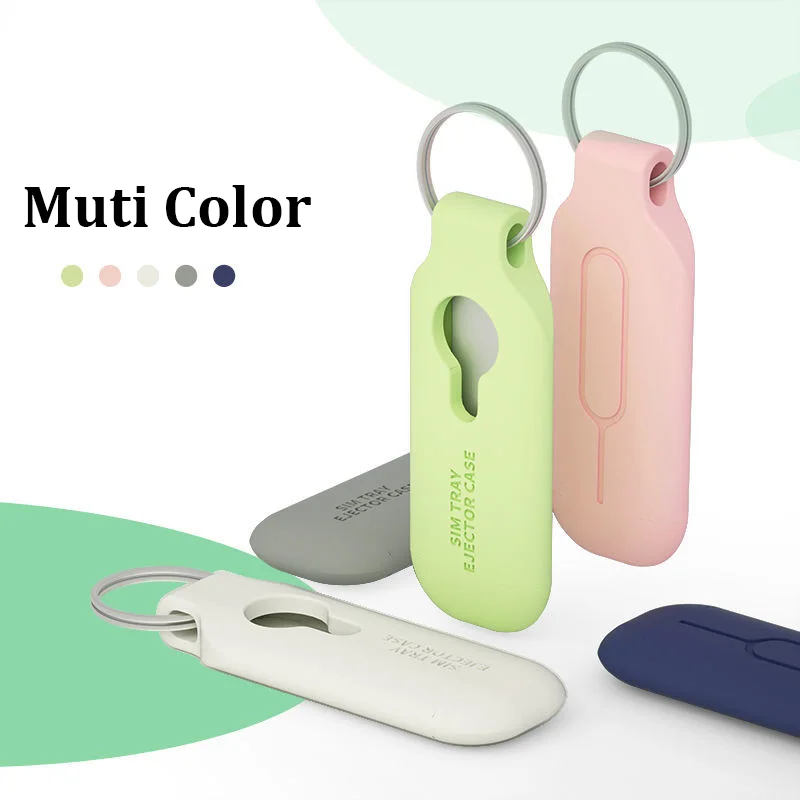 Sim Card Tray Ejector Eject Pin Key 10pcs + 1pc Rubber Storage Bag Set Removal Tool For IPhone Huawei Xiaomi Redmi Color Random