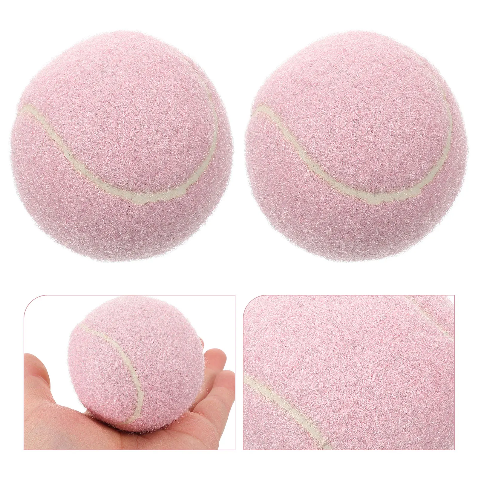 2Pcs Training Tennis Balls Training Tennis Playground Rubber Beginner Practice Balls For Beginner