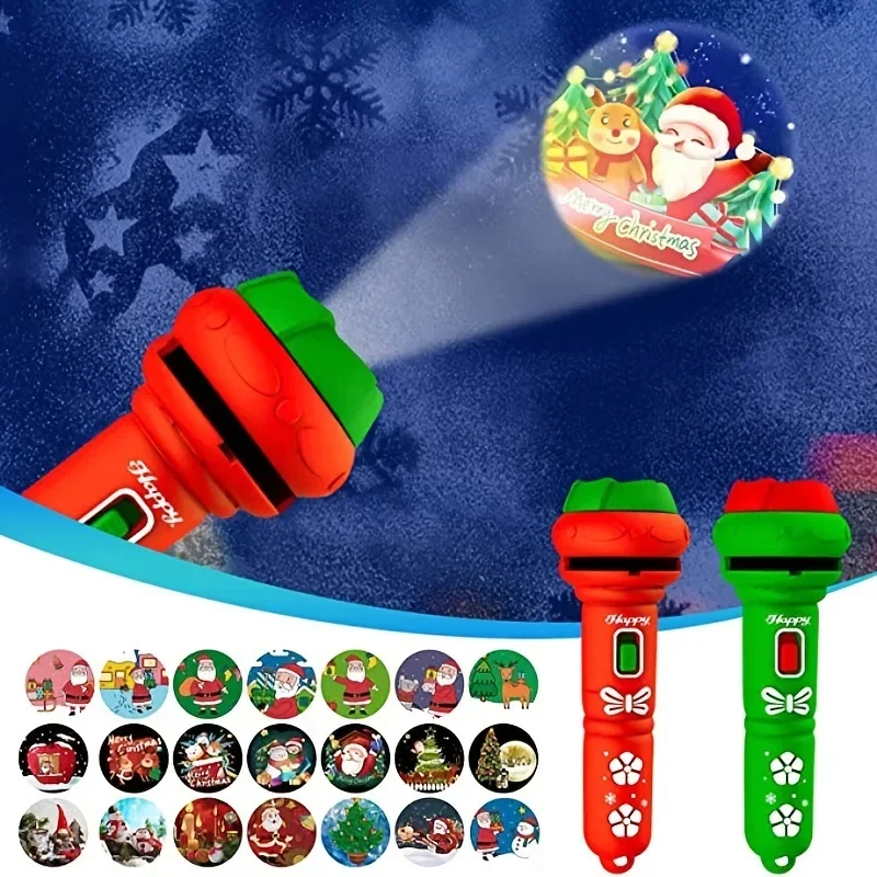 Christmas Projection Led Flashlight Children's Classic Toy