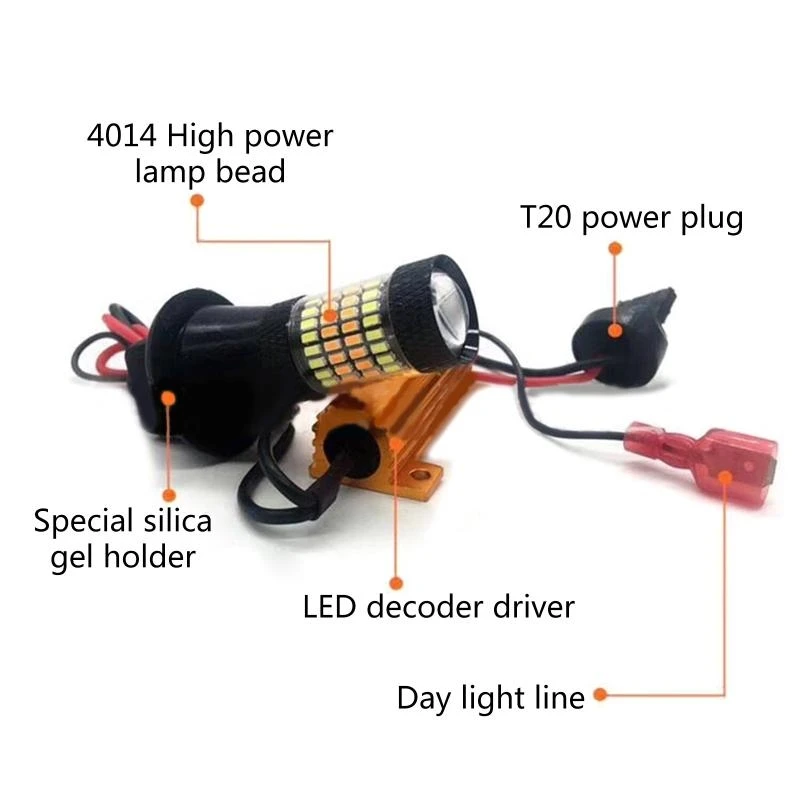 2개 LED 표시등 안정기 부하 저항기 플래시 속도 릴레이 방향 지시등 전구 50W 6옴 부하 저항기 LED 디코더 부하 저항기