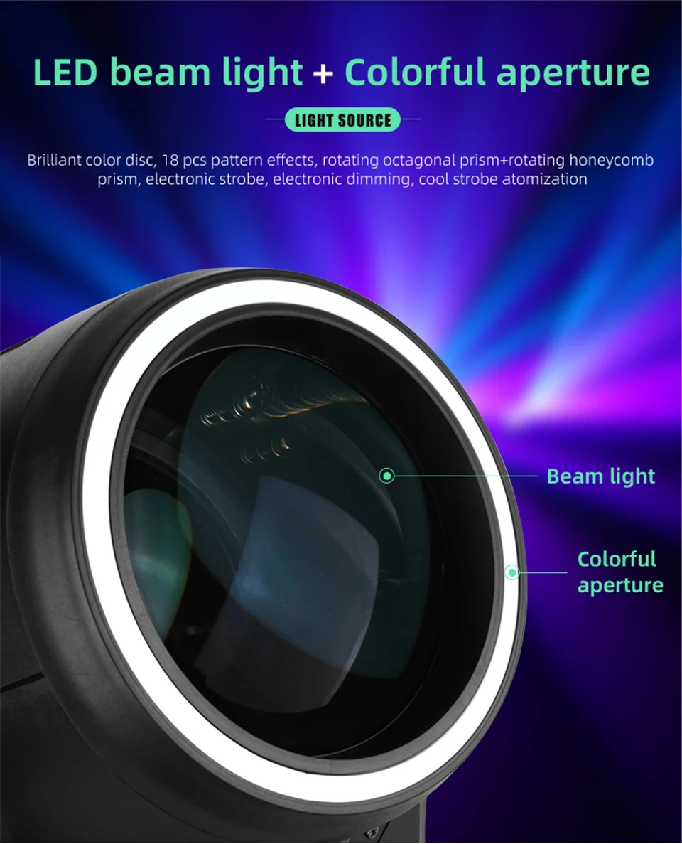 Led 150W Disco DJ Light Sharpy Beam Moving Head Light DMX Stage Beam Moving Head