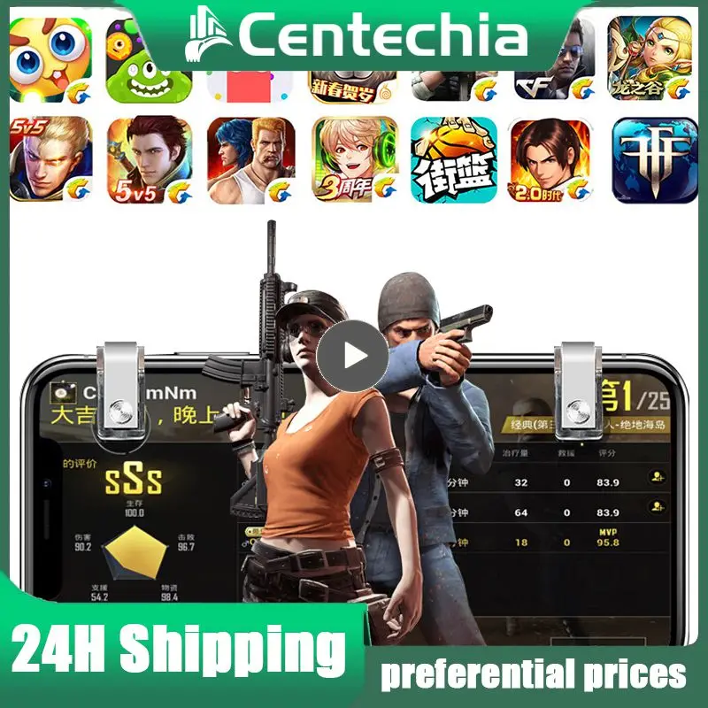 Trigger Di Gioco Pubg Gamepad Mobile Gaming Shooter Controller Smart Phone Fire Button Aim Key Joystick Gamepad In Metallo