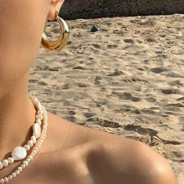 New Style 2024 Wholesale Smooth Exquisite Big Circle Hoop Earrings for Women Girl Wedding Party Large Stainless Steel Jewelry 5