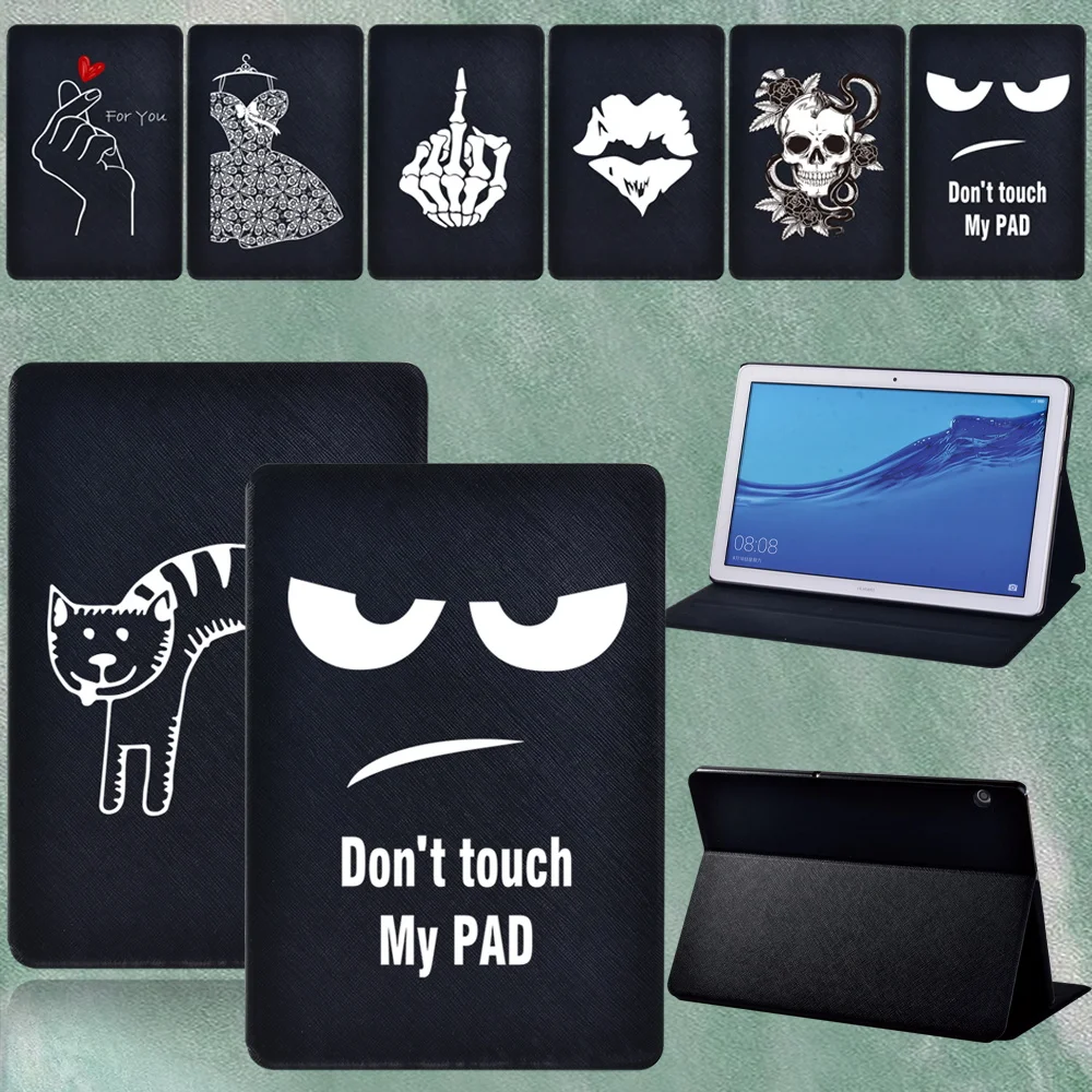 Capa Protetora de Couro para Tablet Capa para Huawei Mediapad m5 Lite 10.1 m5 10.8 Mediapad t3 Ultra Fino t3 10 9.6 t5 10 10.1