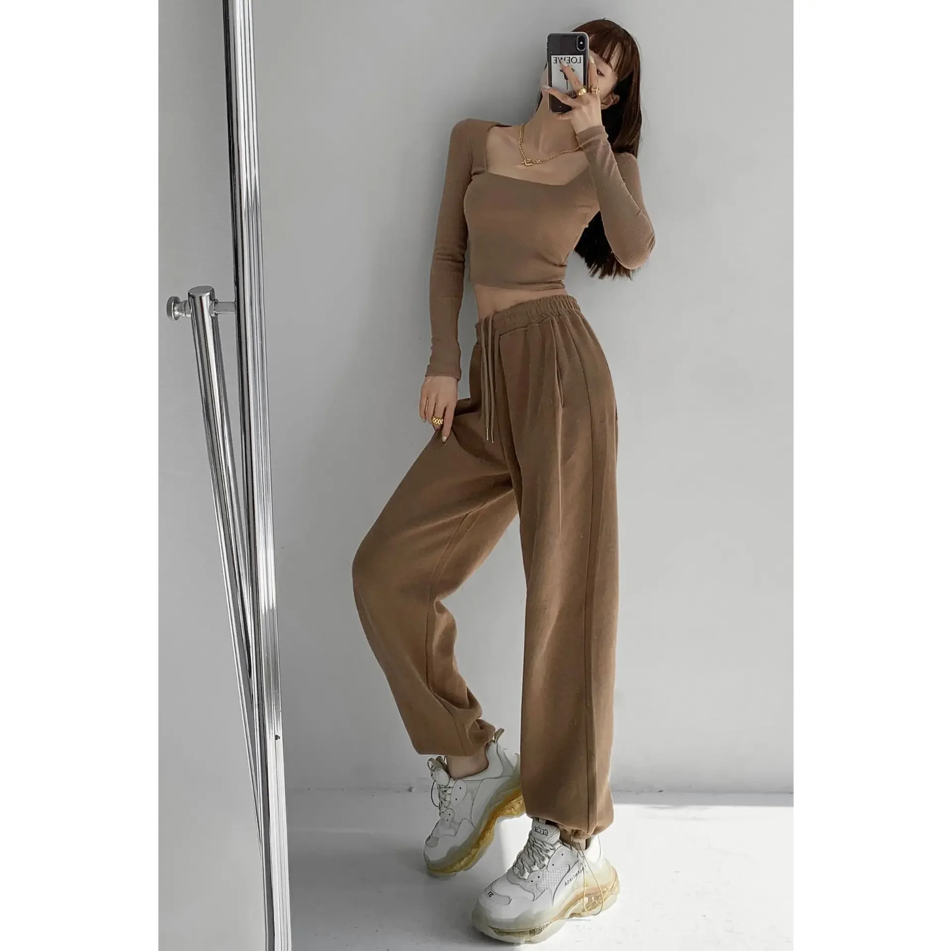 Women Sweatpants Pants 2022 Summer Loose Trousers Streetwear High Street Casual Hip Hop High Waist Solid Baggy Pants Joggers