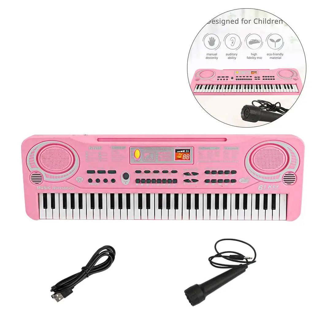 61 Keys Electronic Keyboard Piano Musical Instrument Beginner