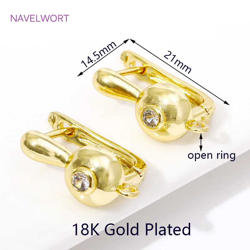 18K vergoldete Ohrhaken, Ohrhaken, Messing, Metall, Ohrringverschlüsse, Beschläge für DIY-Frauen, Ohrringe, Herstellung von Zubehör – Detail 38