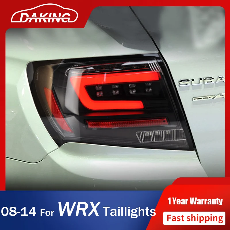 SUBARU Impreza WRX 2008-2014 미등, 후면 LED DRL 방향 지시등, 브레이크 후진 램프, 자동차 조립