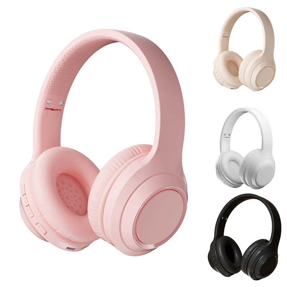 

Wireless Headset Noise Canceling Microphone Longer Playtime Headphones Over Ear Computer Folding Headphones With Card Slot