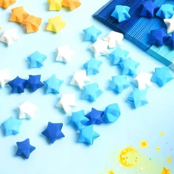 540 Sheets Rainbow Gradient Origami Star Paper Strips 1