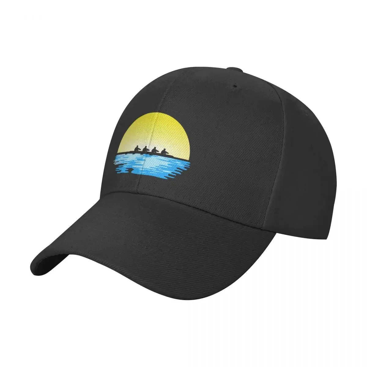 

Rowing, Crew, Quad Rowing team on water and sunset Baseball Cap Hat Man For The Sun New Hat Golf Men Women's