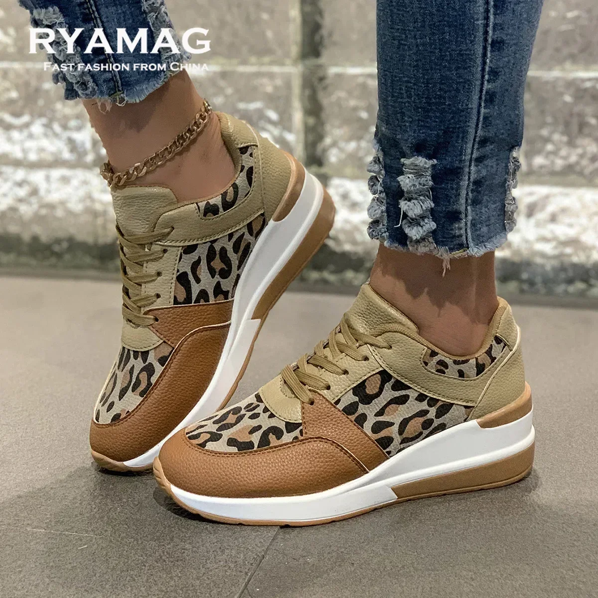 Womens Sneakers Cheetah Print Gym Shoes Tennis Shoes Outfits With