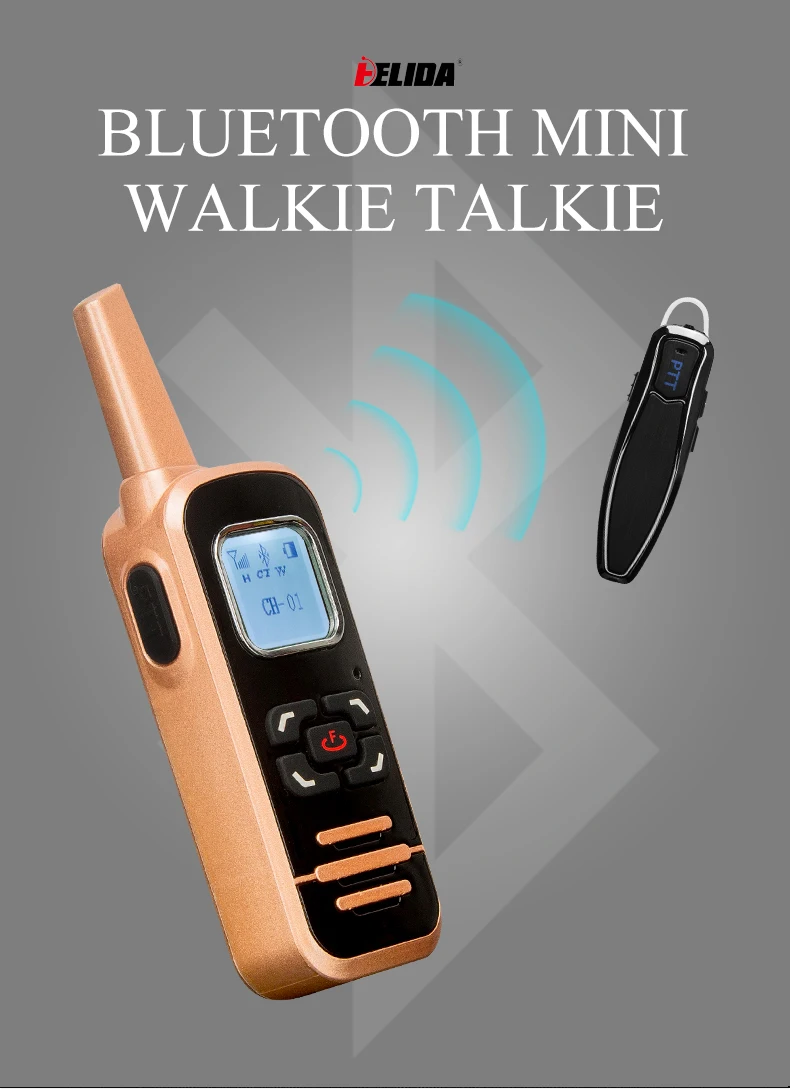 

T-BL6 two way radio 32 channel 400-520mhz with LCD display ham radio MINI bluetooth walkie talkie